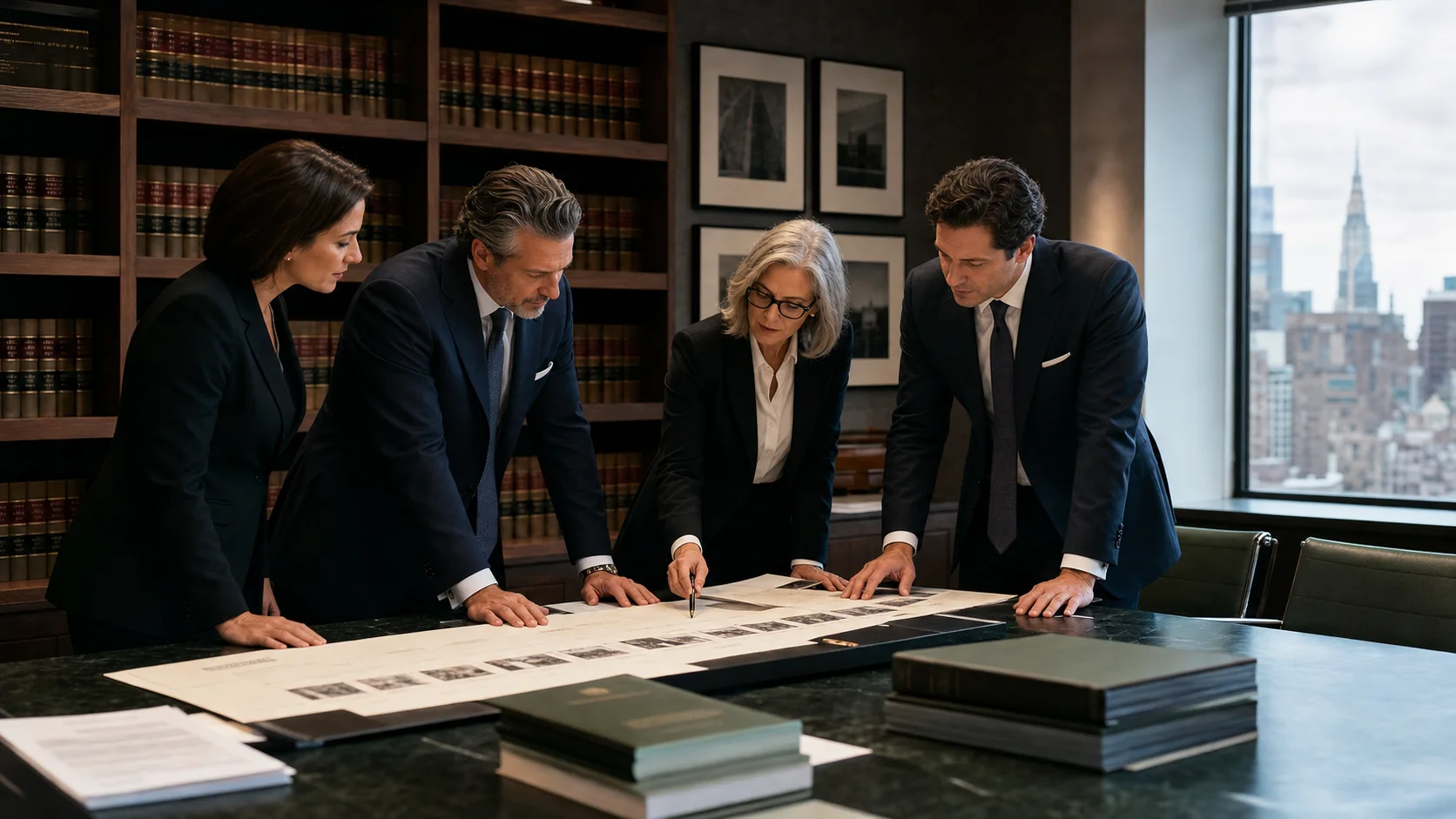 Law firm leaders reviewing partner compensation and career strategy